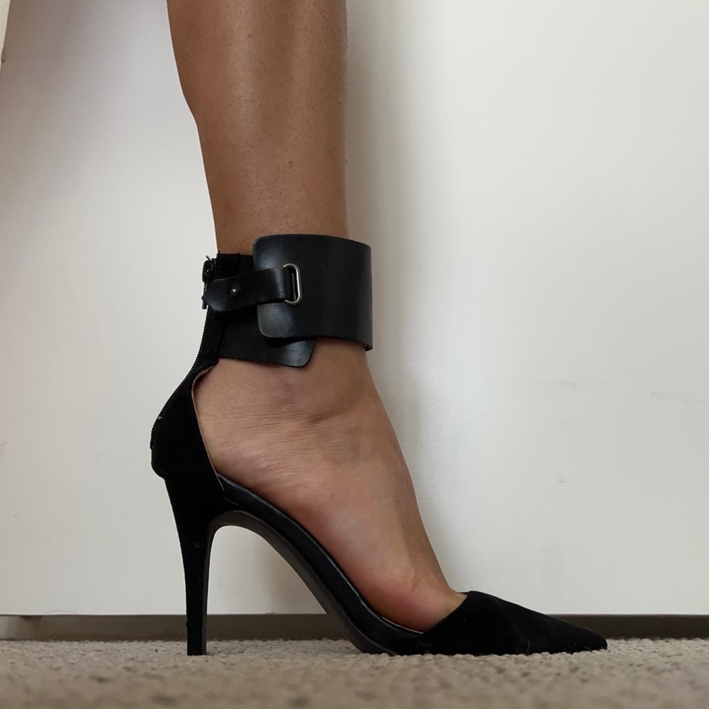 Zara Trafaluc Black Ankle Heels